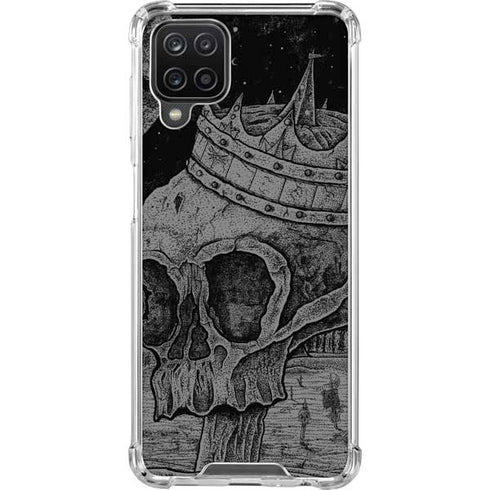 Alchemy Carta Skull Sketch Galaxy A12 Clear Case