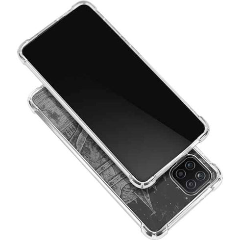 Alchemy Carta Skull Sketch Galaxy A12 Clear Case