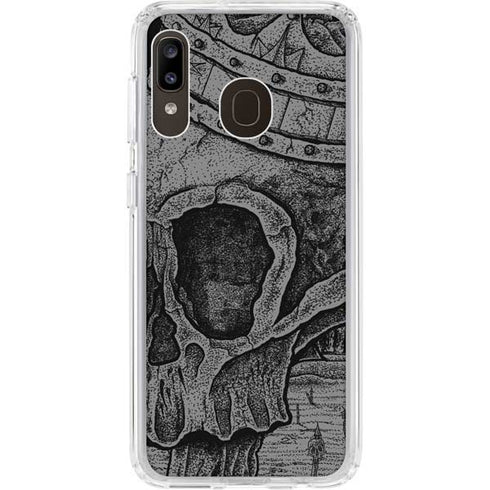 Alchemy Carta Skull Sketch Galaxy A20 Clear Case