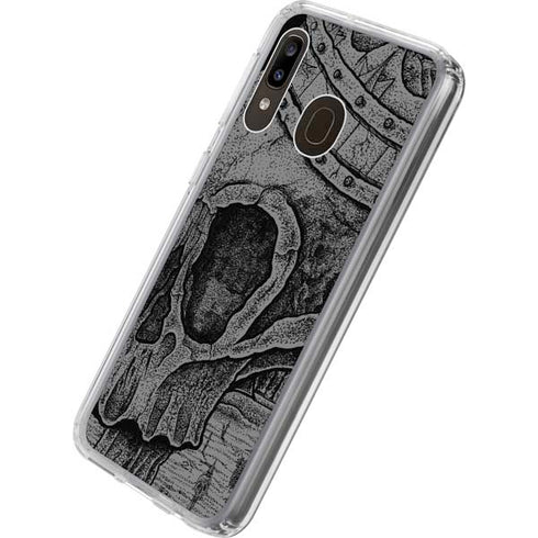 Alchemy Carta Skull Sketch Galaxy A20 Clear Case