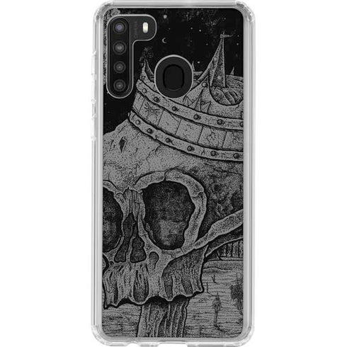 Alchemy Carta Skull Sketch Galaxy A21 Clear Case