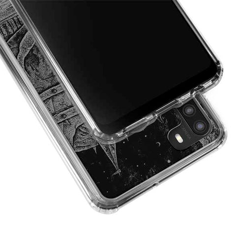 Alchemy Carta Skull Sketch Galaxy A21 Clear Case