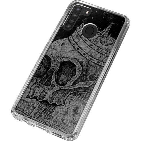Alchemy Carta Skull Sketch Galaxy A21 Clear Case