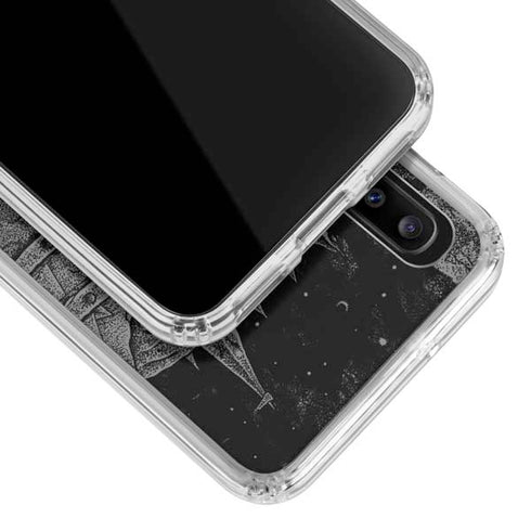 Alchemy Carta Skull Sketch Galaxy A30 Clear Case