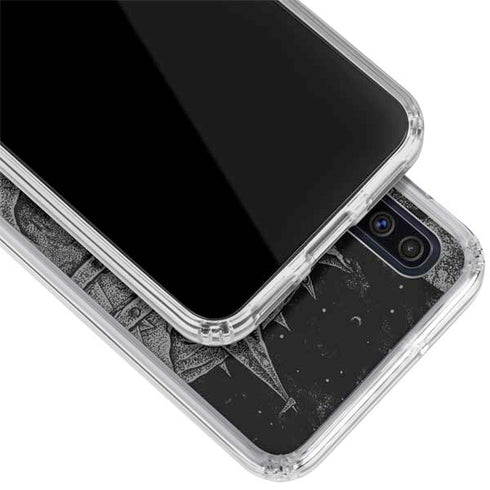 Alchemy Carta Skull Sketch Galaxy A50 Clear Case