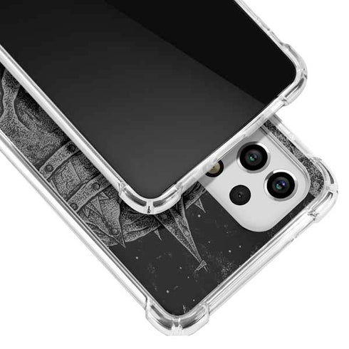 Alchemy Carta Skull Sketch Galaxy A53 5G Clear Case