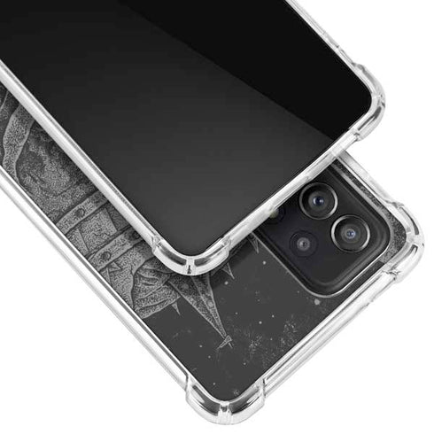 Alchemy Carta Skull Sketch Galaxy A72 5G Clear Case