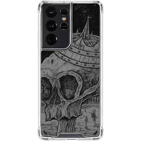 Alchemy Carta Skull Sketch Galaxy S21 Ultra 5G Clear Case