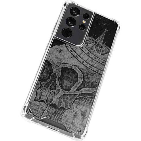 Alchemy Carta Skull Sketch Galaxy S21 Ultra 5G Clear Case