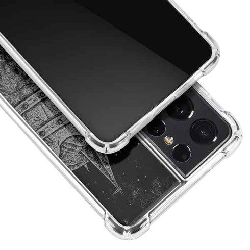 Alchemy Carta Skull Sketch Galaxy S21 Ultra 5G Clear Case