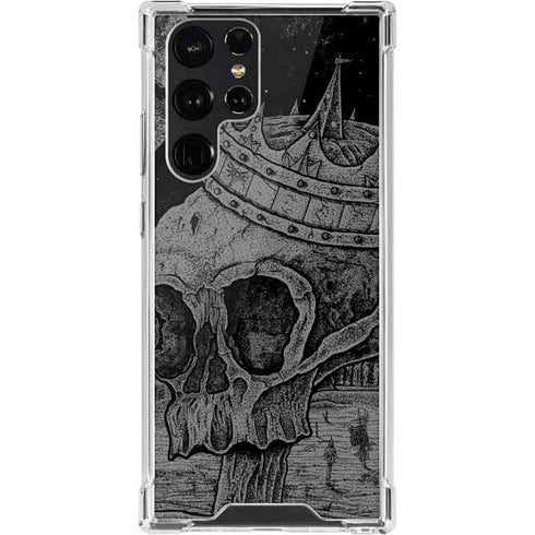 Alchemy Carta Skull Sketch Galaxy S22 Ultra Clear Case