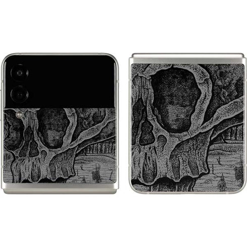 Alchemy Carta Skull Sketch Galaxy Z Flip3 5G Skin