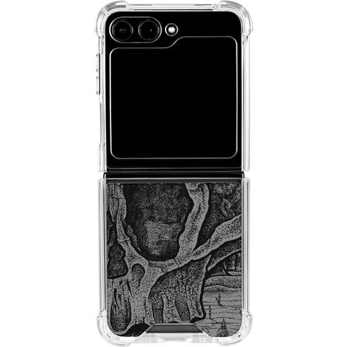 Alchemy Carta Skull Sketch Galaxy Z Flip5 5G Clear Case