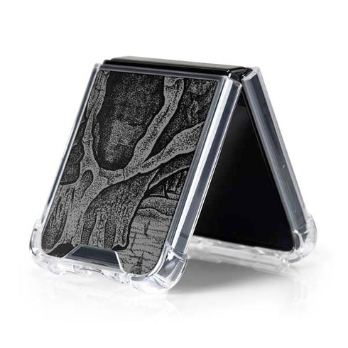Alchemy Carta Skull Sketch Galaxy Z Flip5 5G Clear Case