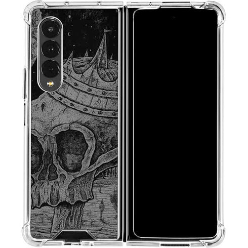 Alchemy Carta Skull Sketch Galaxy Z Fold4 5G Clear Case