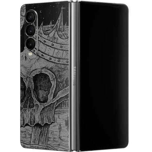 Alchemy Carta Skull Sketch Galaxy Z Fold4 5G Skin