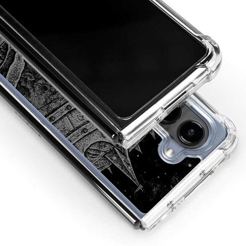 Alchemy Carta Skull Sketch Galaxy Z Fold5 5G Clear Case