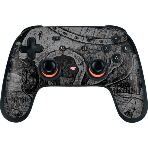 Alchemy Carta Skull Sketch Google Stadia Controller Skin