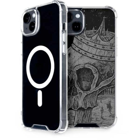Alchemy Carta Skull Sketch iPhone 15 Plus MagSafe Case