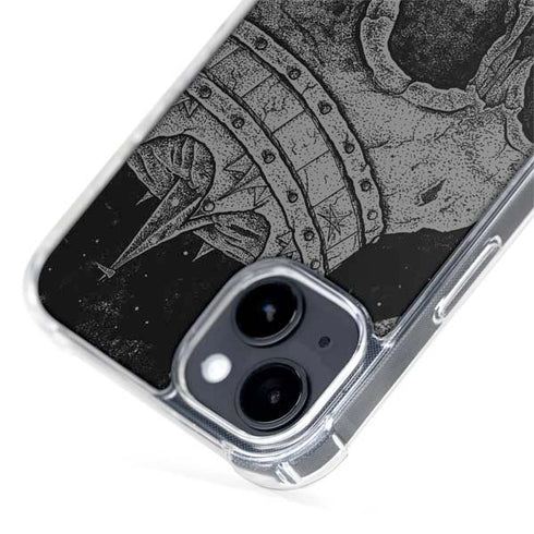Alchemy Carta Skull Sketch iPhone 15 Plus MagSafe Case