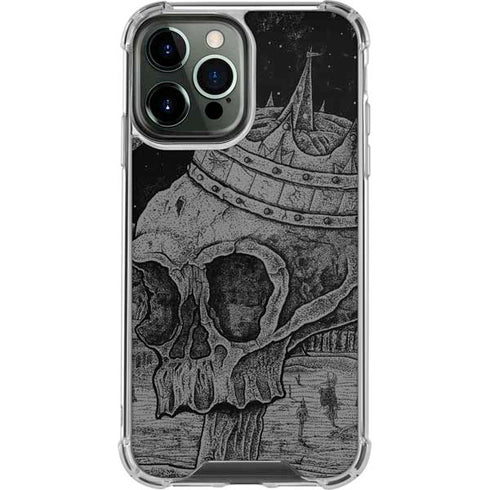 Alchemy Carta Skull Sketch iPhone 14 Pro Max Clear Case