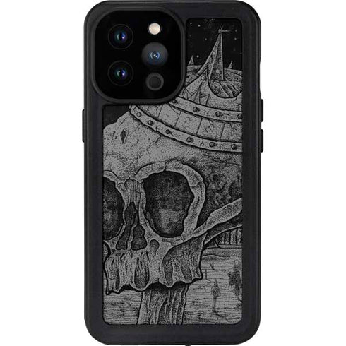Alchemy Carta Skull Sketch iPhone 14 Pro Max Waterproof Case