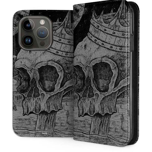 Alchemy Carta Skull Sketch iPhone 15 Pro Folio Case