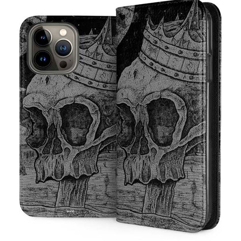 Alchemy Carta Skull Sketch iPhone 15 Pro Max Folio Case