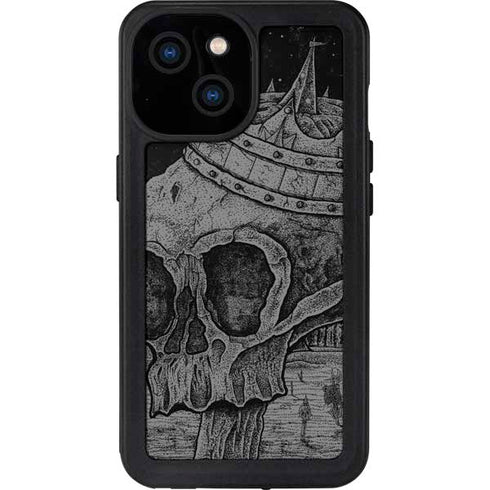 Alchemy Carta Skull Sketch iPhone 15 Waterproof Case