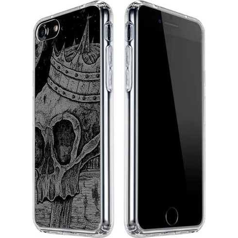 Alchemy Carta Skull Sketch iPhone SE (2nd & 3rd Gen) Clear Case