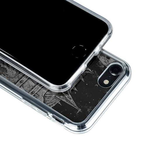 Alchemy Carta Skull Sketch iPhone SE (2nd & 3rd Gen) Clear Case