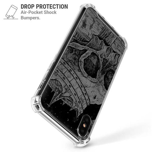 Alchemy Carta Skull Sketch iPhone XS Max Clear Case