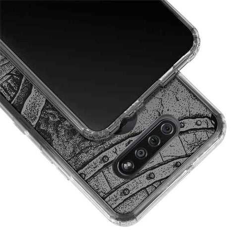 Alchemy Carta Skull Sketch LG K51/Q51 Clear Case