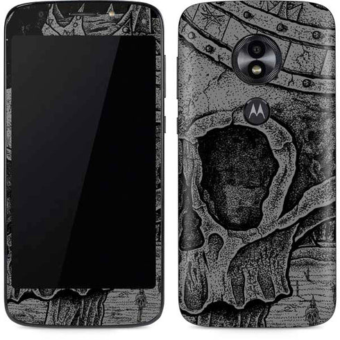 Alchemy Carta Skull Sketch Moto E5 Play Skin