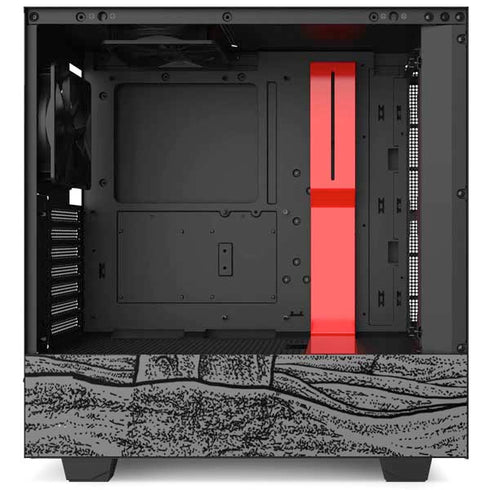 Alchemy Carta Skull Sketch NZXT H510 Compact ATX Mid-Tower Case Skin
