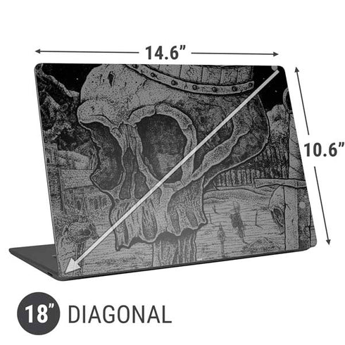 Alchemy Carta Skull Sketch Universal Laptop 18in (14.6 x 10.6in) Skin