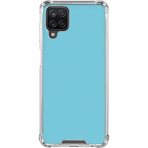 Sky High Blue Solid Galaxy A12 Clear Case