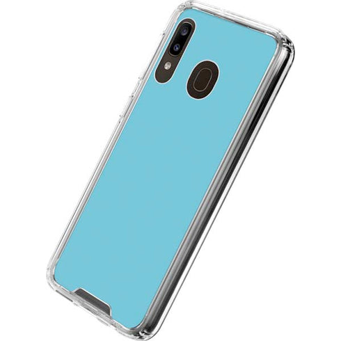 Sky High Blue Solid Galaxy A30 Clear Case