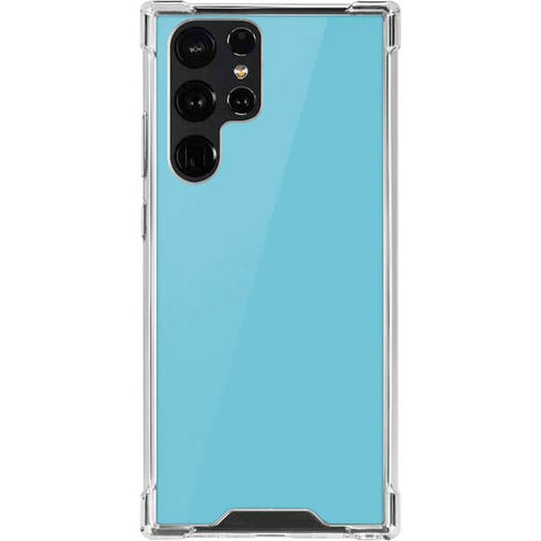 Sky High Blue Solid Galaxy S22 Ultra Clear Case
