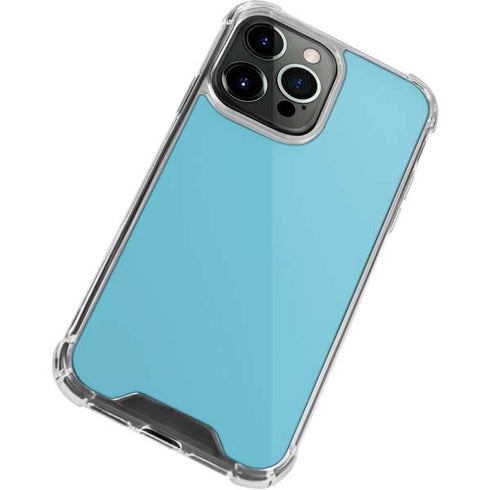Sky High Blue Solid iPhone 14 Pro Clear Case