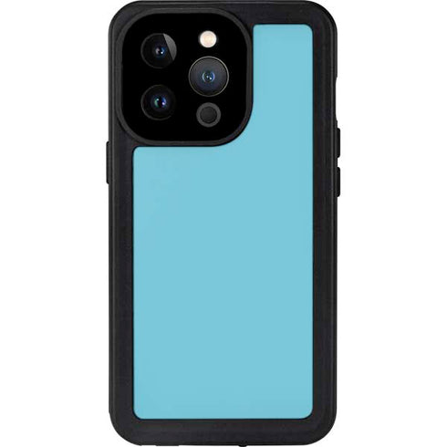 Sky High Blue Solid iPhone 14 Pro Waterproof Case