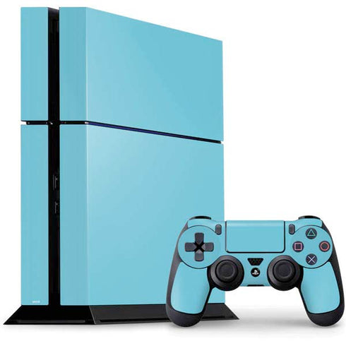 Sky High Blue Solid PS4 Console and Controller Bundle Skin