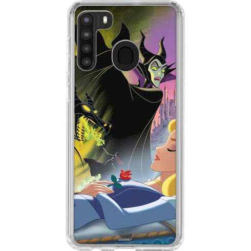 Disney Villains Sleeping Beauty and Maleficent Art Galaxy A21 Clear Case
