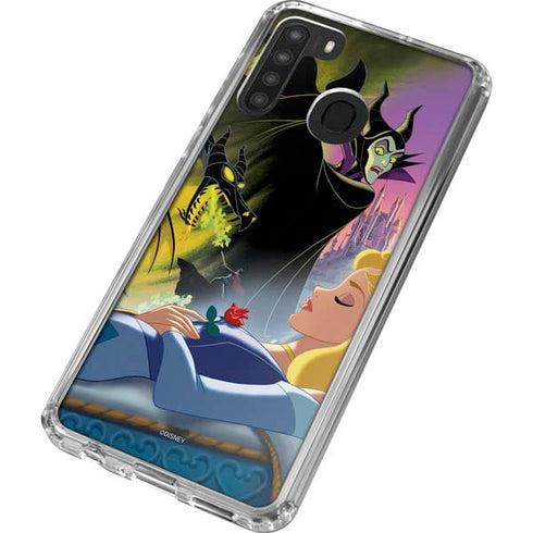 Disney Villains Sleeping Beauty and Maleficent Art Galaxy A21 Clear Case