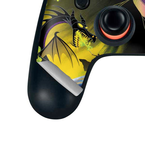 Disney Villains Sleeping Beauty and Maleficent Art Google Stadia Controller Skin