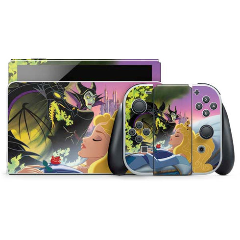 Disney Villains Sleeping Beauty and Maleficent Art Nintendo Switch OLED (2021) Skin