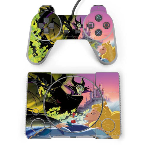 Disney Villains Sleeping Beauty and Maleficent Art PlayStation Classic Bundle Skin