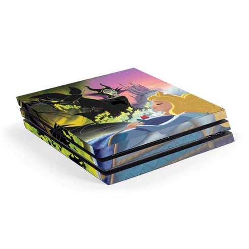 Disney Villains Sleeping Beauty and Maleficent Art PS4 Pro Console Skin