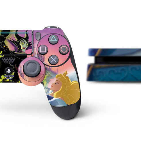 Disney Villains Sleeping Beauty and Maleficent Art PS4 Slim Bundle Skin
