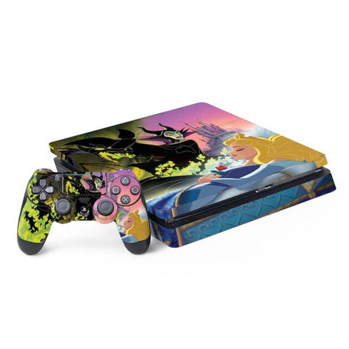 Disney Villains Sleeping Beauty and Maleficent Art PS4 Slim Bundle Skin